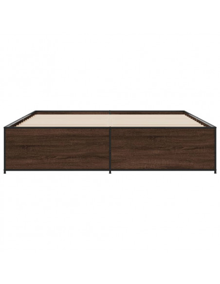 Giroletto Rovere Marrone 180x200cm in Legno Multistrato Metallo