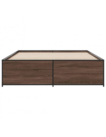 Giroletto Rovere Marrone 160x200cm in Legno Multistrato Metallo