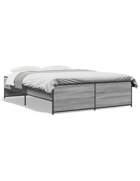 Giroletto Grigio Sonoma 120x200 cm in Legno Multistrato Metallo