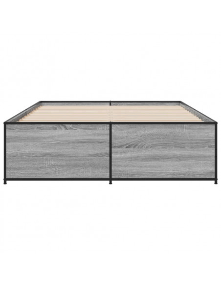 Giroletto Grigio Sonoma 120x200 cm in Legno Multistrato Metallo