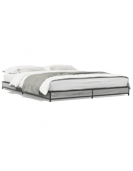 Giroletto Grigio Sonoma 140x190 cm in Legno Multistrato Metallo