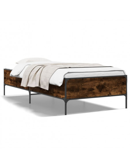 Giroletto Rovere Fumo 90x200 cm in Legno Multistrato e Metallo