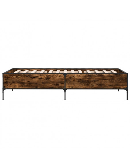 Giroletto Rovere Fumo 90x200 cm in Legno Multistrato e Metallo