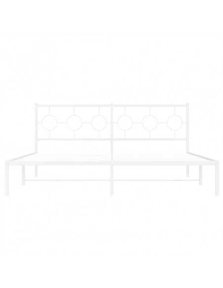 Giroletto con Testiera Metallo Bianco 180x200 cm