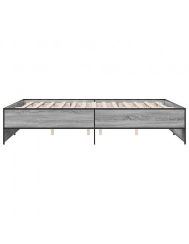 Giroletto Grigio Sonoma 160x200 cm in Legno Multistrato Metallo