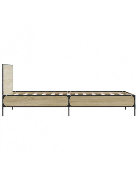 Giroletto Rovere Sonoma 90x200 cm Legno Multistrato e Metallo