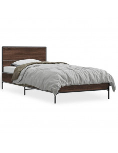 Giroletto Rovere Marrone 90x190 cm Legno Multistrato e Metallo 2