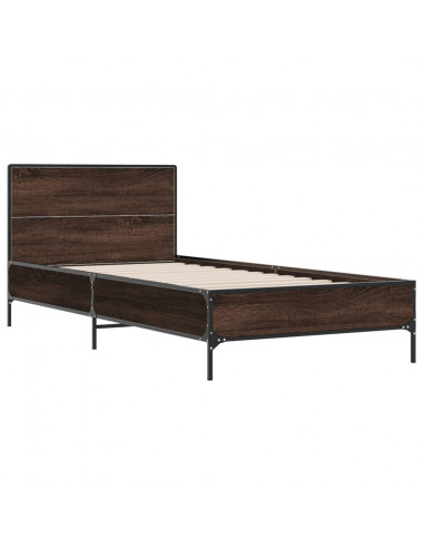 Giroletto Rovere Marrone 90x190 cm Legno Multistrato e Metallo