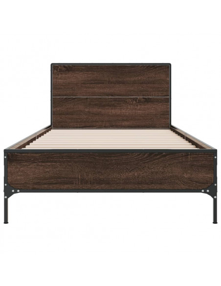 Giroletto Rovere Marrone 90x190 cm Legno Multistrato e Metallo