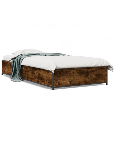 Giroletto Rovere Fumo 90x190 cm in Legno Multistrato e Metallo