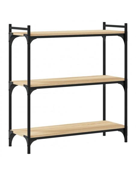 Libreria 3 Ripiani Rovere Sonoma 80x30x86 cm Legno Multistrato