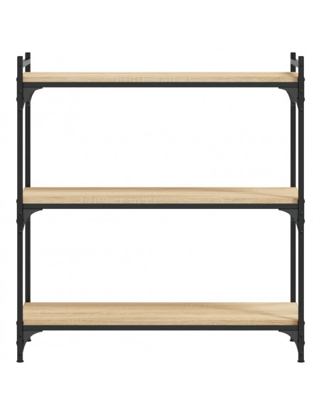 Libreria 3 Ripiani Rovere Sonoma 80x30x86 cm Legno Multistrato