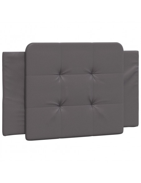 Letto con Materasso Grigio 90x190 cm in Similpelle