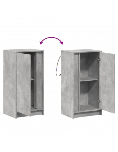 Credenza con LED Grigio Cemento 42,5x34x85 cm Legno Multistrato