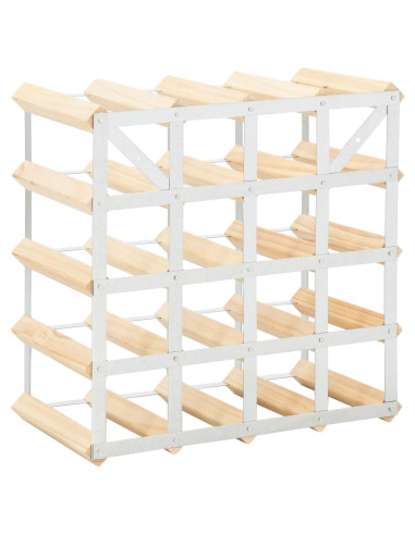 Portavini da 20 Bottiglie in Legno Massello di Pino