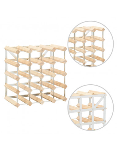 Portavini da 20 Bottiglie in Legno Massello di Pino