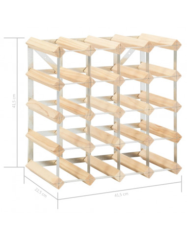 Portavini da 20 Bottiglie in Legno Massello di Pino