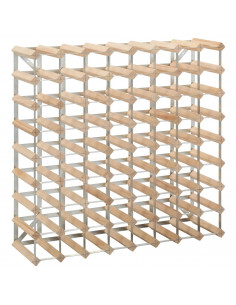 Portavini da 72 Bottiglie in Legno Massello di Pino 2