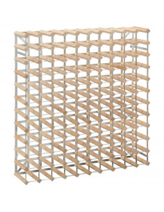 Portavini da 120 Bottiglie in Legno Massello di Pino 2