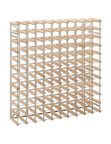 Portavini da 120 Bottiglie in Legno Massello di Pino