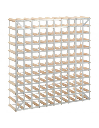 Portavini da 120 Bottiglie in Legno Massello di Pino