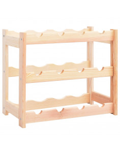 Portavini da 12 Bottiglie in Legno di Pino 2