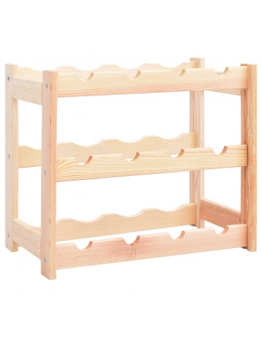 Portavini da 12 Bottiglie in Legno di Pino