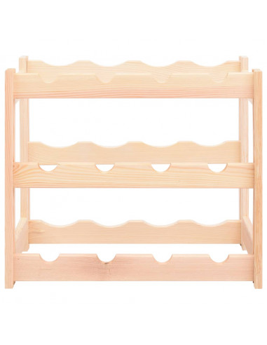 Portavini da 12 Bottiglie in Legno di Pino