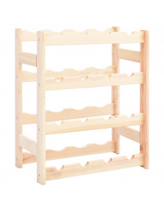 Portavini da 16 Bottiglie in Legno di Pino 2