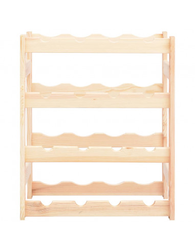 Portavini da 16 Bottiglie in Legno di Pino