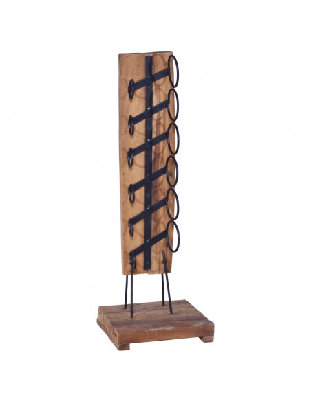 Cantinetta per 6 Bottiglie 35x35x100 cm in Legno di Teak