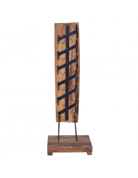Cantinetta per 6 Bottiglie 35x35x100 cm in Legno di Teak