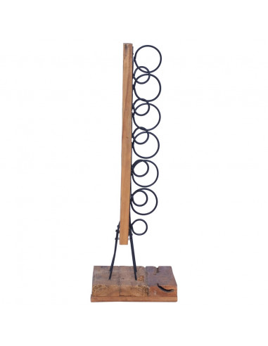 Cantinetta per 6 Bottiglie 35x35x100 cm in Legno di Teak