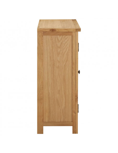Cantinetta per 11 Bottiglie 80x32x80 cm in Legno Massello di Rovere