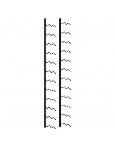 Portavini da Parete per 24 Bottiglie Nero in Ferro 2