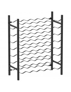 Portabottiglie per 48 Bottiglie di Vino Nero in Metallo 2