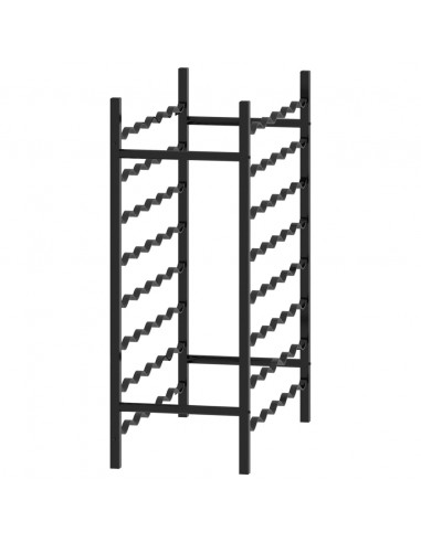 Portabottiglie per 48 Bottiglie di Vino Nero in Metallo