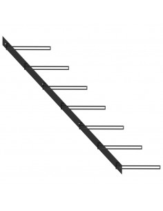 Portavini da Parete per 7 Bottiglie Nero in Metallo 2