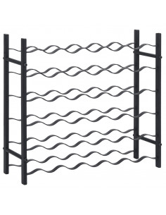 Portavini da 36 Bottiglie Nero in Ferro 2