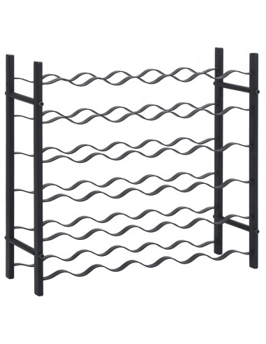 Portavini da 36 Bottiglie Nero in Ferro