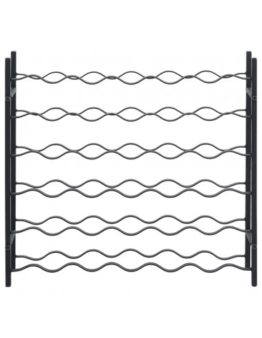 Portavini da 36 Bottiglie Nero in Ferro