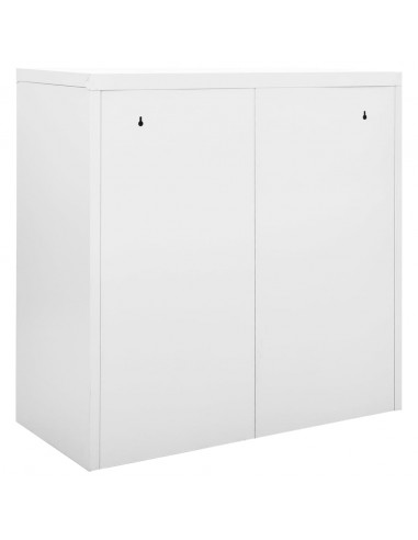 Armadio con Ante Scorrevoli Grigio 90x40x90 cm in Acciaio