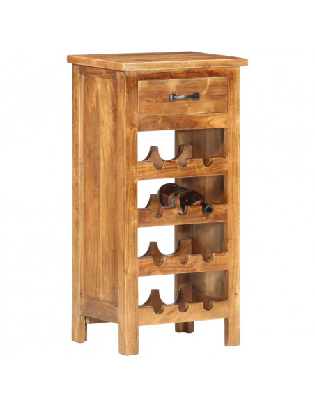 Mobiletto Portavini 40x30x80 cm in Legno Massello di Acacia