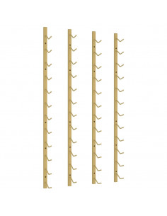 Portavini da Parete per 12 Bottiglie 2 pz Oro in Ferro 2