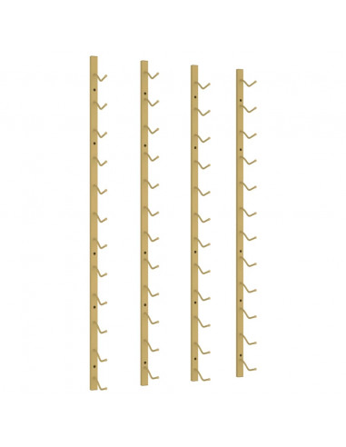 Portavini da Parete per 12 Bottiglie 2 pz Oro in Ferro