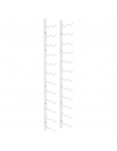 Portavini da Parete per 24 Bottiglie Bianco in Ferro 2