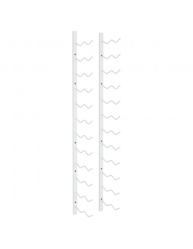 Portavini da Parete per 24 Bottiglie Bianco in Ferro