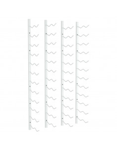 Portavini da Parete per 24 Bottiglie 2 pz Bianchi in Ferro 2