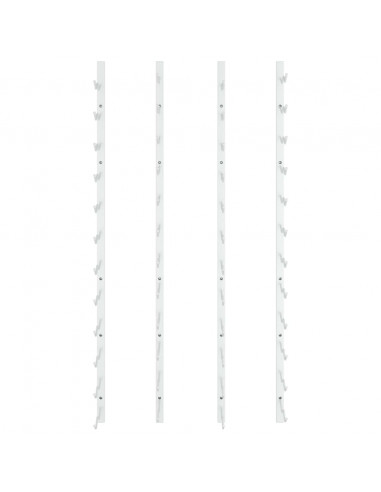 Portavini da Parete per 24 Bottiglie 2 pz Bianchi in Ferro