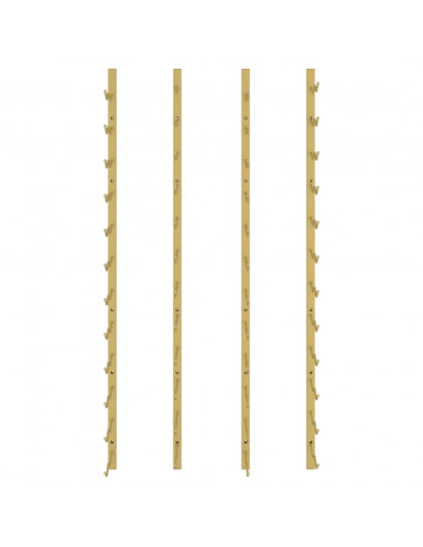 Portavini da Parete per 24 Bottiglie 2 pz Oro in Ferro